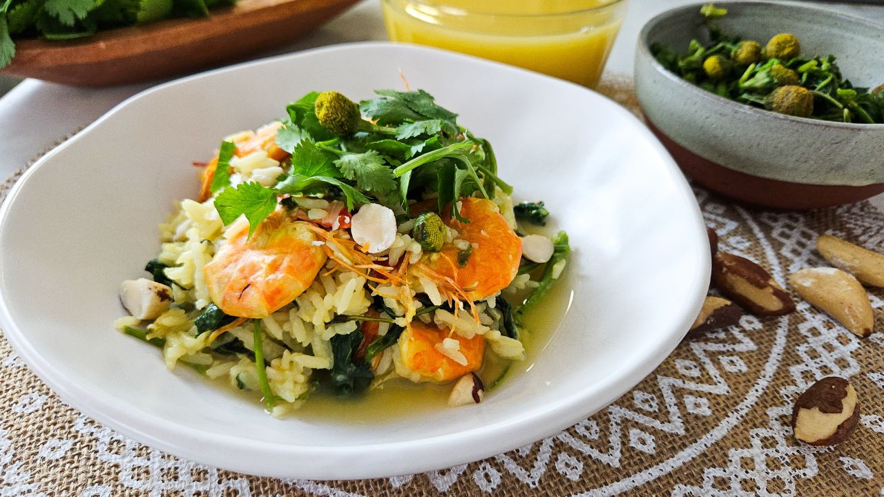 Arroz Paraense com Camarões e Tucupi