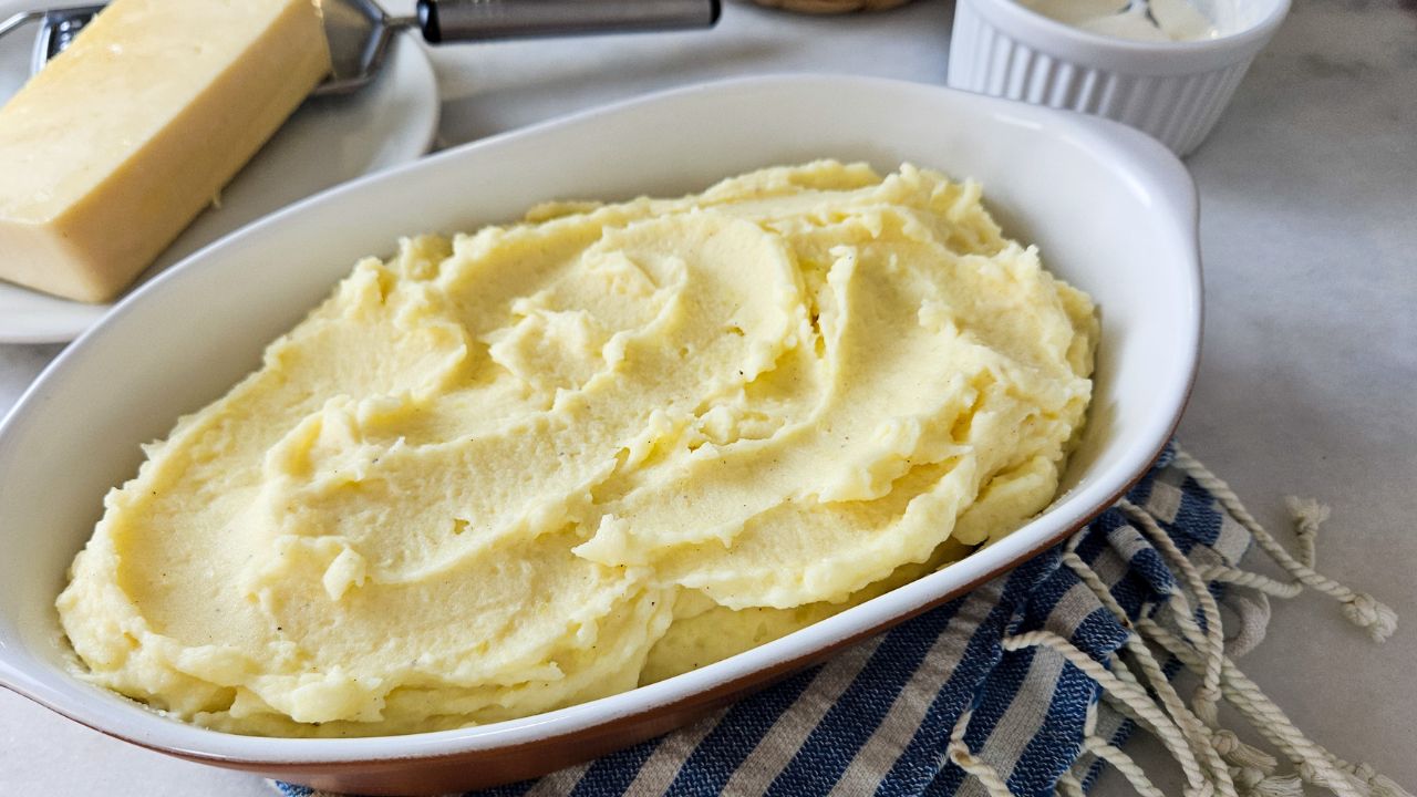 Receita Rápida de Purê de Batatas com Creme de Leite