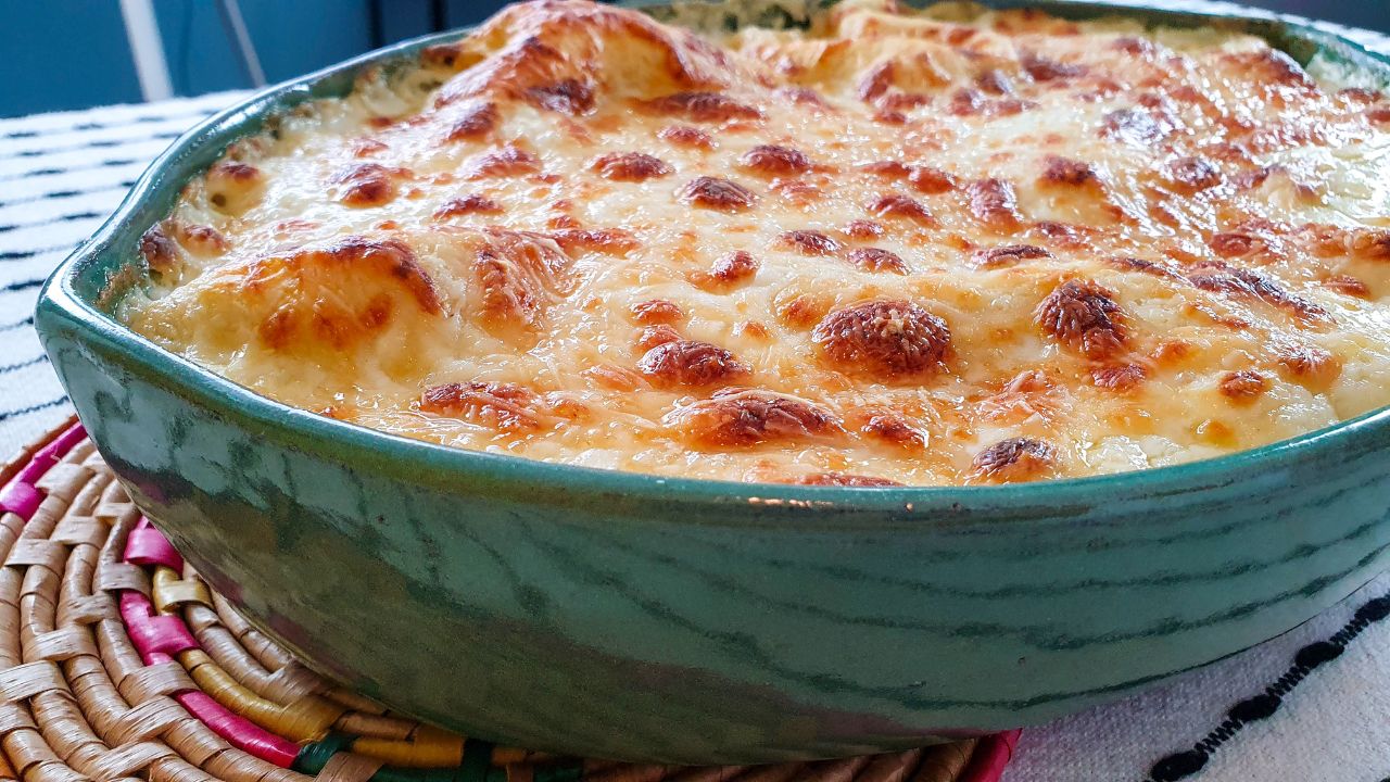 Receita de Lasanha de Bacalhau com Molho Branco
